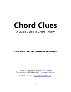 Chord Clues A Quick Guide to Chord Theory