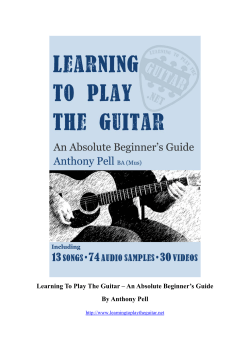 Learning To Play The Guitar – An Absolute Beginner’s Guide
