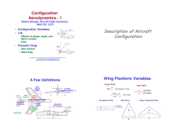 ! Description of Aircraft Configuration Aerodynamics - 1