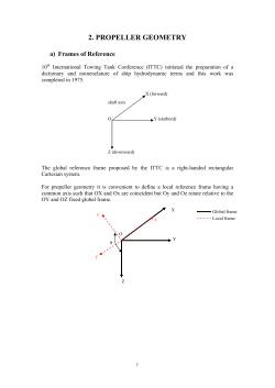 2. PROPELLER GEOMETRY  a)  Frames of Reference