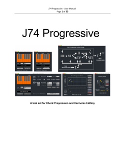 J74 Progressive 1 33 A tool set for Chord Progression and Harmonic Editing