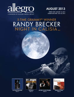 RANDY BRECKER AUGUST 2013 5-TIME GRAMMY WINNER