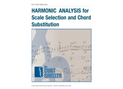 HARMONIC  ANALYSIS for Scale Selection and Chord Substitution BY CURT SHELLER