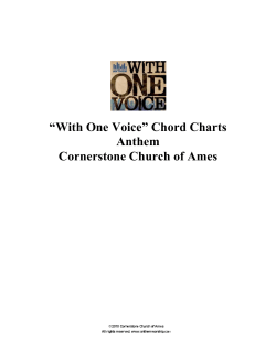 “With One Voice” Chord Charts Anthem Cornerstone Church of Ames