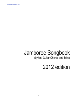 Jamboree Songbook 2012 edition (Lyrics, Guitar Chords and Tabs) Jamboree Songbook 2012