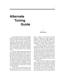 Alternate Tuning Guide Bill Sethares