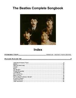 The Beatles Complete Songbook Index