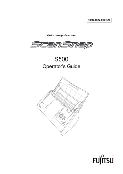 S500 Operator’s Guide Color Image Scanner P3PC-1522-01ENZ0