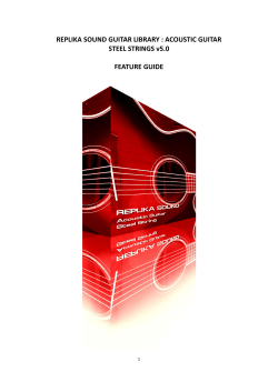 REPLIKA SOUND GUITAR LIBRARY : ACOUSTIC GUITAR STEEL STRINGS v5.0 FEATURE GUIDE