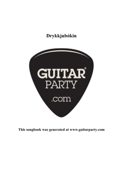 Drykkjubókin This songbook was generated at www.guitarparty.com