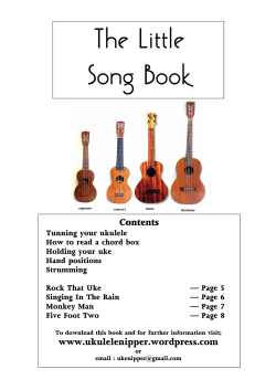 The Little Song Book Contents