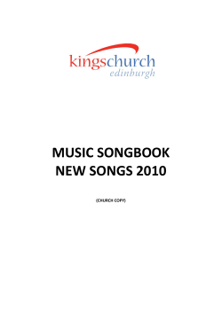 MUSIC SONGBOOK NEW SONGS 2010  (CHURCH COPY)