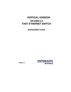 VERTICAL HORIZON VH-2402-L3 FAST ETHERNET SWITCH