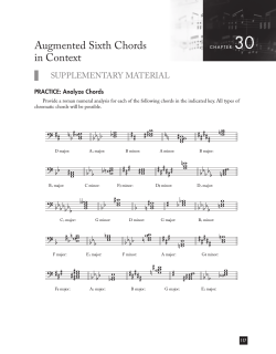 30 Augmented Sixth Chords in Context SUPPLEMENTARY MATERIAL