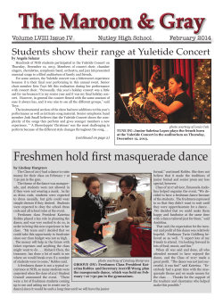 The Maroon &amp; Gray  Students show their range at Yuletide Concert