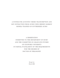 A SYSTEM FOR ACOUSTIC CHORD TRANSCRIPTION AND