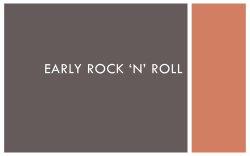 EARLY ROCK ‘N’ ROLL