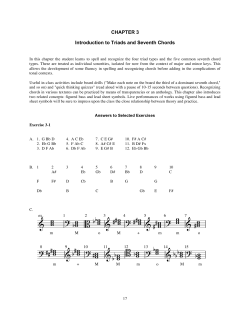 CHAPTER 3 Introduction to Triads and Seventh Chords