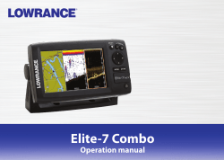 Elite-7 Combo Operation manual Installation &amp; Operation manual