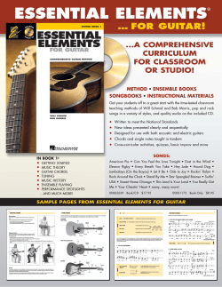 … FOR  GUITAR! ...A COMPREHENSIVE CURRICULUM FOR CLASSROOM