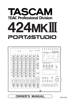 424@$ OWNER’S MANUAL 3D0023100A