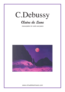 C.Debussy Claire de Lune transcription for violin and piano www.virtualsheetmusic.com