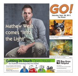 Mathew West comes “Into the Light” Saturday, Sept. 28, 2013