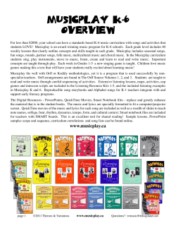 Musicplay K-6 Overview