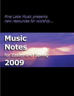Music Notes 2009 for Easter and Spring