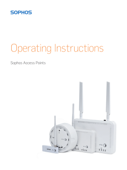 Operating Instructions Sophos Access Points
