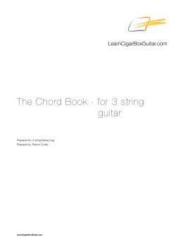 The Chord Book - for 3 string guitar LearnCigarBoxGuitar.com