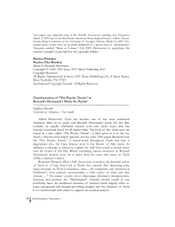 This  paper   was  originally  read... March 2, 2007 and at the Mid-South American Musicological Society—Music...
