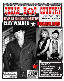 TEXAS H✪T COUNTRY ★ SUGARLAND CLAY WALKER