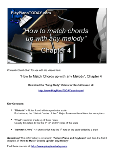 “How to Match Chords up with any Melody”, Chapter 4 •