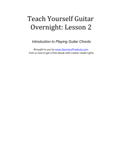 Teach Yourself Guitar Overnight: Lesson 2  Introduction to Playing Guitar Chords