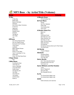 MP3 Boss  - by Artist/Title (Volume) Volume Artist 13 Six