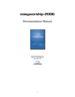 2006 easyworship  Documentation Manual