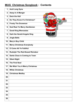MUG  Christmas Songbook :  Contents