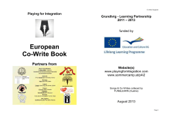 European Co-Write Book  Partners from