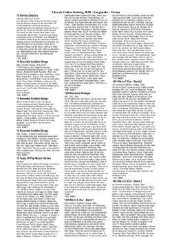 Chords Online Katalog 2009 - Songbooks - Tasten 10 Disney Classics
