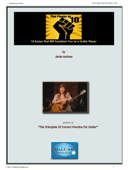 “The Principles Of Correct Practice For Guitar” by Jamie Andreas author of