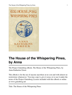 The House of the Whispering Pines, by Anna