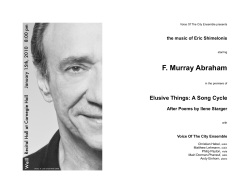 F. Murray Abraham Elusive Things: A Song Cycle