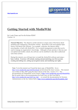 Getting Started with MediaWiki