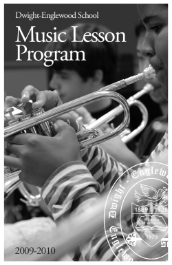 Music Lesson Program 2009-2010 Dwight-Englewood School