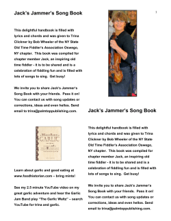 Jack’s Jammer’s Song Book