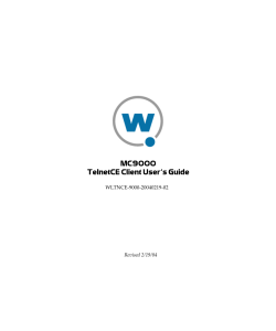 MC9000 TelnetCE Client User’s Guide WLTNCE-9000-20040219-02 Revised 2/19/04
