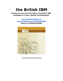 the British IBM Follow us @theBritishIBM Available on iTunes, Spotify and Bandcamp