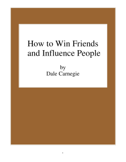 How to Win Friends and Influence People  by