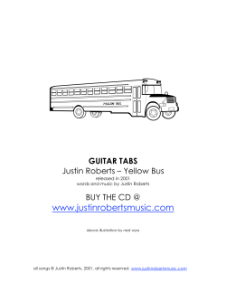 www.justinrobertsmusic.com  GUITAR TABS Justin Roberts – Yellow Bus